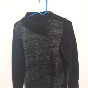 Black Tommy Hilfiger Sweater with Silver/Grey embellishments